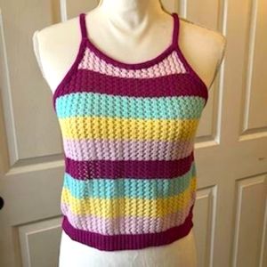 BCBGeneration Multi-colored Striped Knit Top Women's Size XS